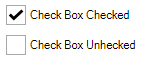 Image showing an example of the Check Box on a user form
