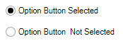 Image showing an example of the Option Button on a user form