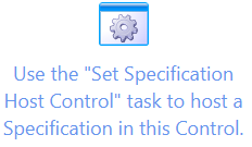 Image showing an example of the Specification Host on a user form