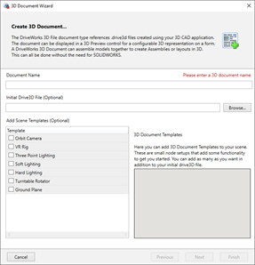 Create DriveWorks 3D File wizard