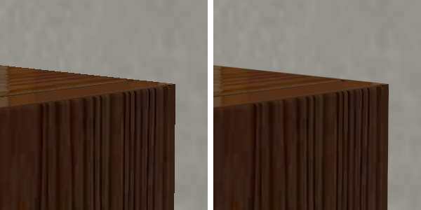 Image comparing Anti Aliasing Off and On