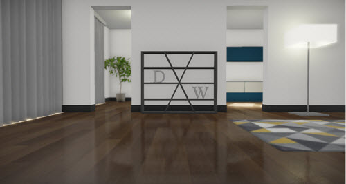 Room showing screen space reflections