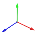 image showing a 3D triad