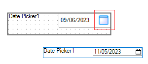 Image showing the calendar icon on the Date Picker control.