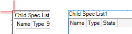 Image showing Outer Padding removed on the Child Specification list control.