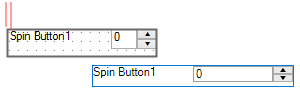 Image showing padding removed on the Spin Button control.